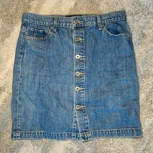 Lucky Brand Denim Button Up Mini Skirt